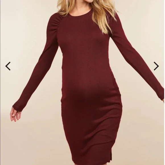 Motherhood Maternity Long Sleeve Maternity Dress new with Tag Size M. - Picture 2 of 8